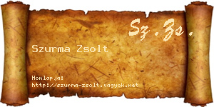 Szurma Zsolt névjegykártya